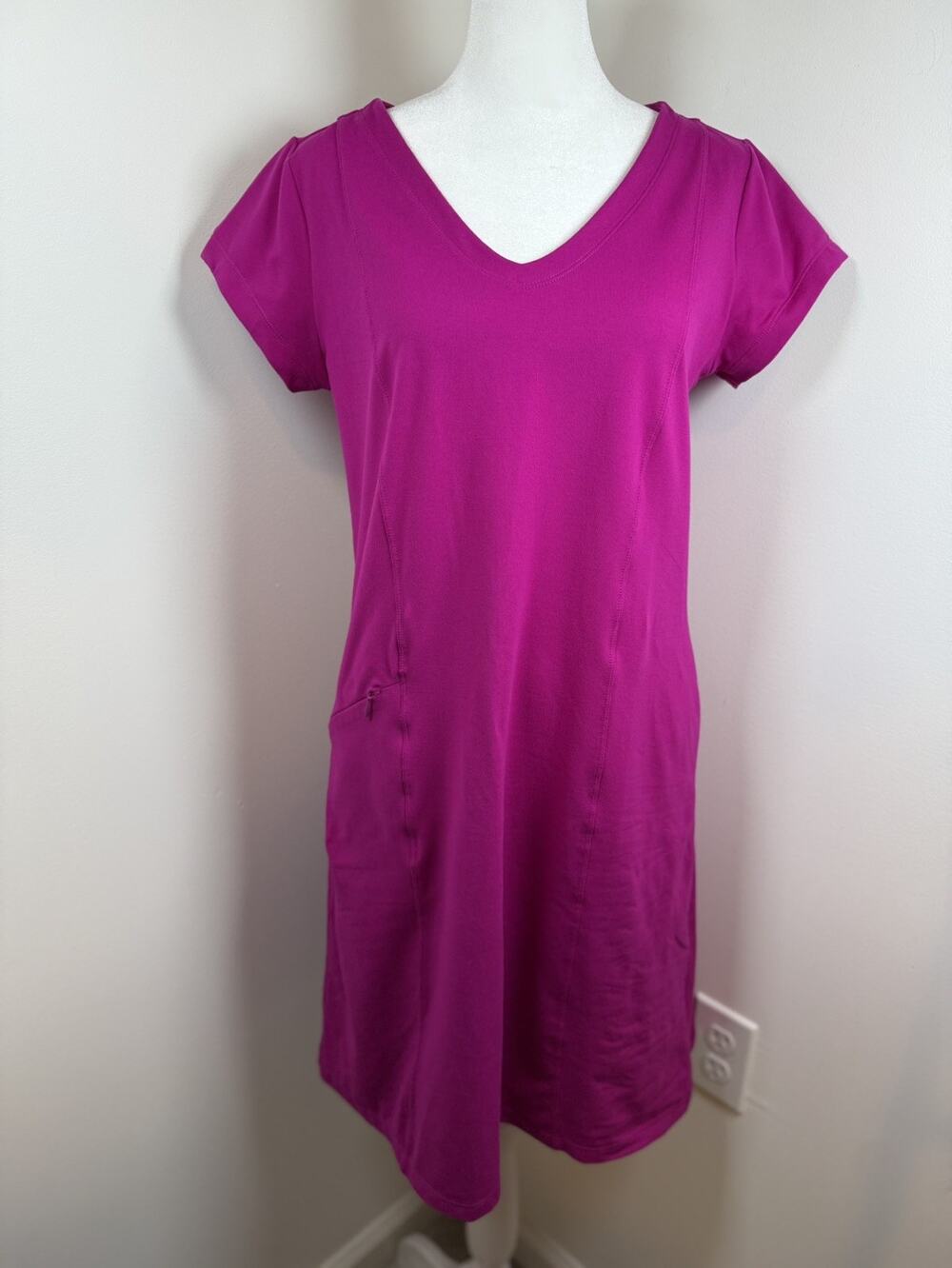 Toad&Co Pink Dress Women’s Small Athleisure Hiking Casual Outdoor Travel Pocket